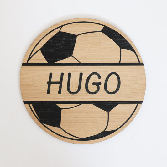 Barnlampa – Fotboll med namn – Ø26 cm