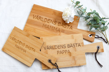 Skärbräda med personlig text