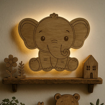 Barnlampa – Elefant – 31x27 cm