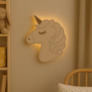 Barnlampa – Enhörning – 28x34 cm