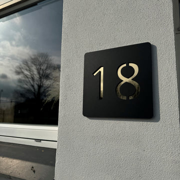 Husnummer - lyx - fyrkant