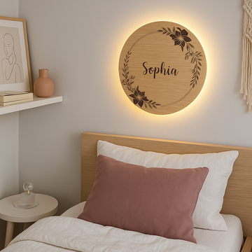 Barnlampa – Blommor med namn – Ø26 cm