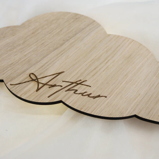 Barnlampa – Moln med namn – 35x20 cm