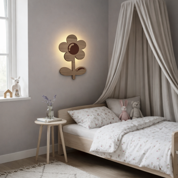 Barnlampa – Blomma med stjälk – 25x39 cm
