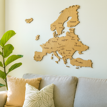 Europakarta för vägg - 110x80 cm