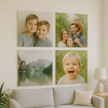 Fyrkant med personliga foton - 28×28 cm