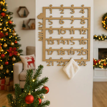 Julekalender - Ek - 70×60 cm