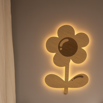 Barnlampa – Blomma med stjälk – 25x39 cm
