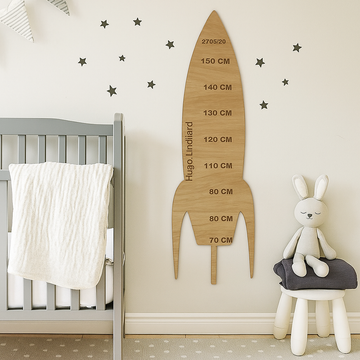 Mätsticka - Raket med namn - 120×32 cm