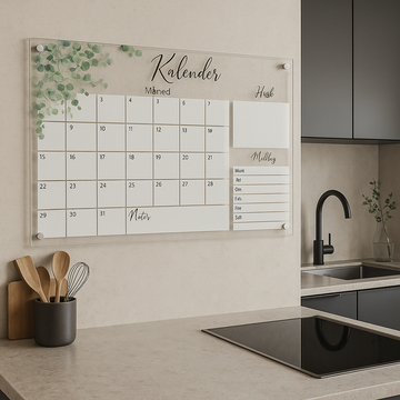 Kalender med måltidsplan - Eucalyptus - 60×40 cm