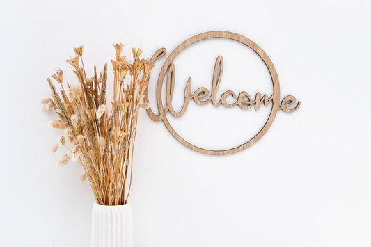 Welcome skylt - 41×32 cm