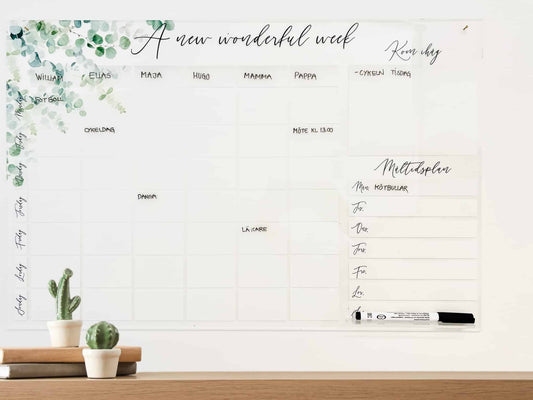 A new wonderful week kalender - Eucalyptus - 60x40 cm