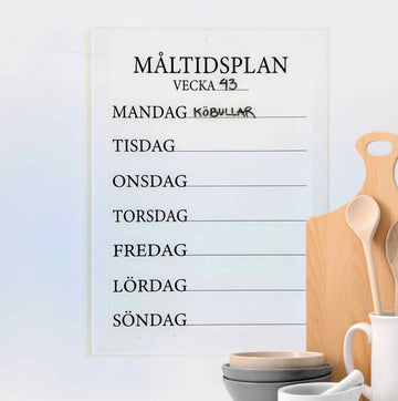 Måltidsplan - 24,5×33 cm