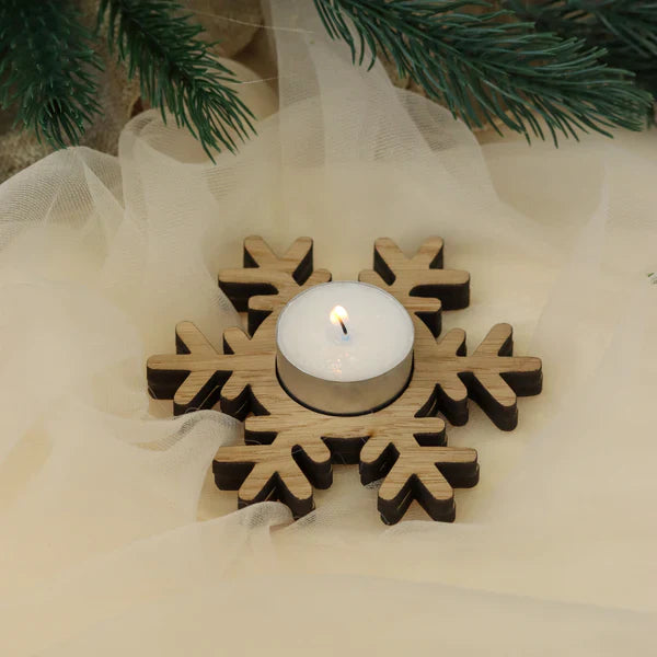 Fyrfadsstake – Snöflinga #2 – 13x11 cm