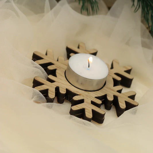 Fyrfadsstake – Snöflinga #2 – 13x11 cm