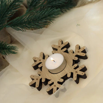 Fyrfadsstake – Snöflinga #1 – 13x11 cm