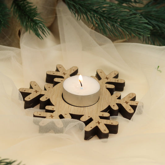 Fyrfadsstake – Snöflinga #1 – 13x11 cm