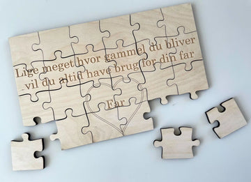 Pussel med självvald text - 30x19 cm