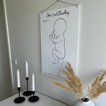 Födelsetavla - 40×60 cm