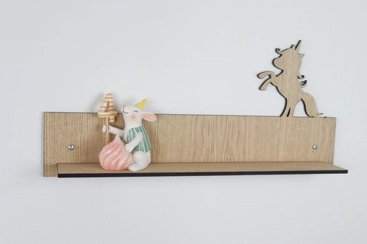 Vägghylla - Enhörning - 50x20x8 cm
