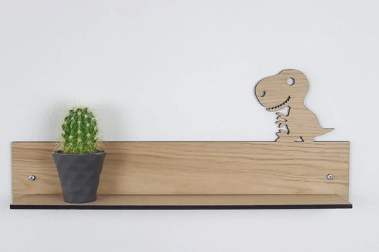 Vägghylla - Dinosaurie - 50x20x8 cm