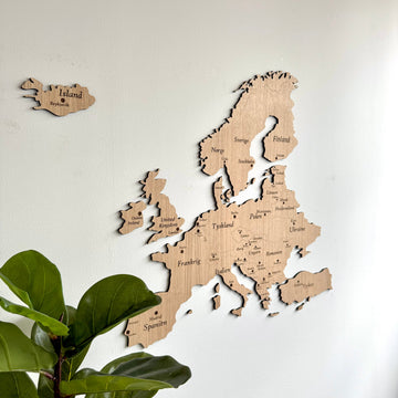 Europakarta för vägg - 110x80 cm