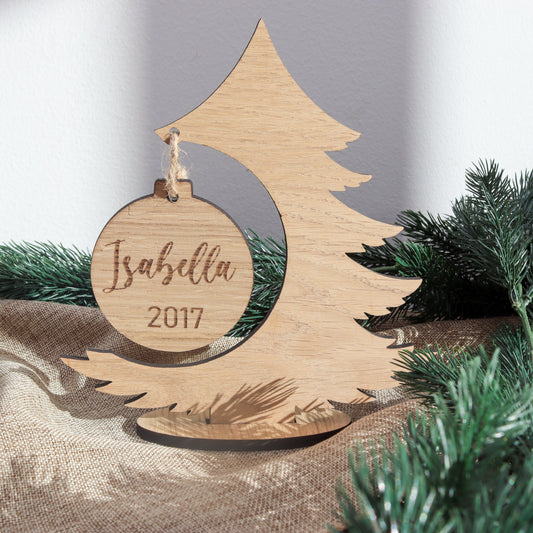 Juldekoration med personlig text - 20 cm