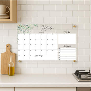 Kalender med måltidsplan - Eucalyptus - 60×40 cm