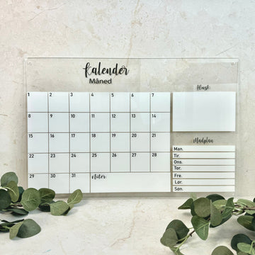 Kalender med måltidsplan - 60×40 cm
