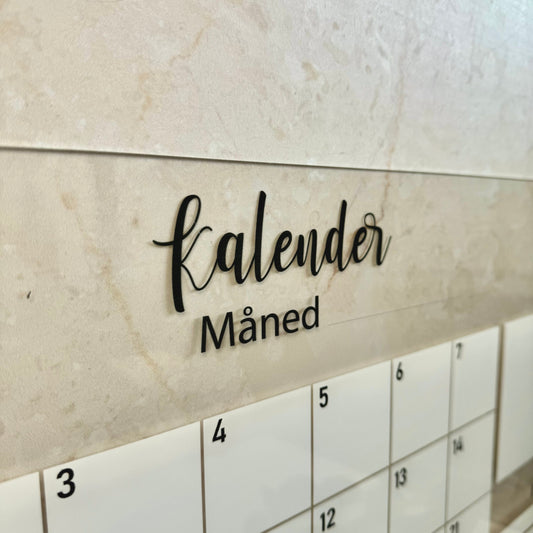 Kalender med måltidsplan - 60×40 cm