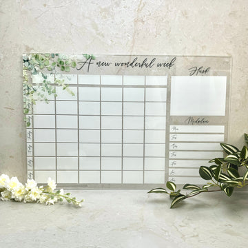 A new wonderful week kalender - Eucalyptus - 60x40 cm