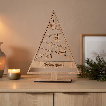 Juldekoration med personlig text #2 - 25x19 cm